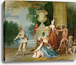 Постер Одри Жан-Батист Italian Comedians in a Park, c.1725