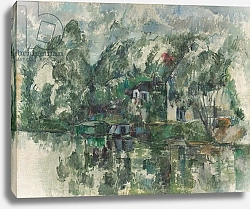Постер Сезанн Поль (Paul Cezanne) At the Water's Edge, c. 1890