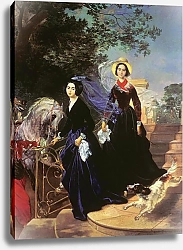Постер Брюллов Карл Портрет сестер Шишмаревых. 1839
