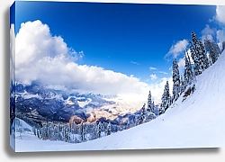 Постер Россия, Кавказ. Горный хребет после снегопада