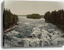 Постер Финляндия. Иматра, водопад. Вид с моста