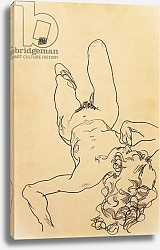 Постер Шиле Эгон (Egon Schiele) Kneeling female nude, 1917