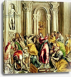 Постер Эль Греко Jesus Driving the Merchants from the Temple, 1610-14