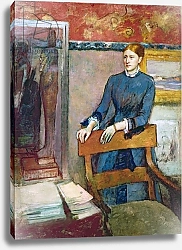 Постер Дега Эдгар (Edgar Degas) Helene Rouart in her Father's Study, c.1886