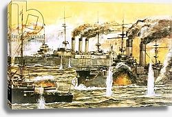 Постер Хук Ричард (дет) The destruction of the Russian Baltic fleet by Japan