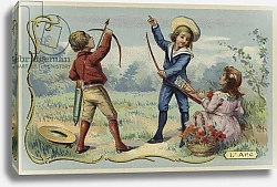 Постер Школа: Французская Toy bow and arrows