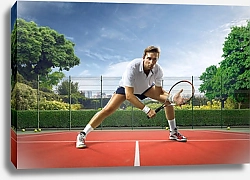 Постер Теннисист на корте