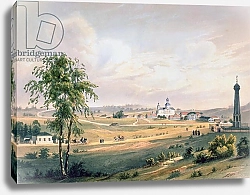 Постер Школа: Французская View of Borodino, the location of the decisive Battle, printed by J. Jacottet, 1830s