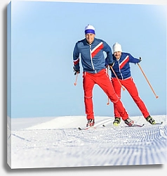Постер Лыжники на лыжне