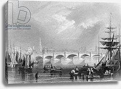 Постер Бартлет Уильям (последователи, грав) New Bridge and Broomielaw, Glasgow, c.1840