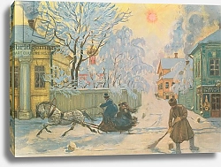 Постер Кустодиев Борис Frosty Morning