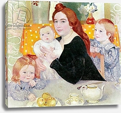 Постер Дени Морис Large Family Portrait in Blue and Yellow, 1902
