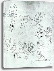 Постер Леонардо да Винчи (Leonardo da Vinci) Study of figures for 'The Adoration of the Magi'