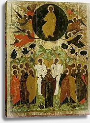 Постер The Ascension of Our Lord, Russian icon from the Malo-Kirillov Monastery, Novgorod School, 1543
