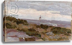Постер Стадд Артур Landscape study with windmill on horizon, c.1900