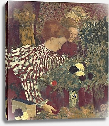 Постер Вюйар Эдуар Woman in a Striped Dress, 1895