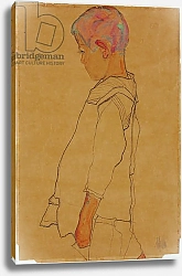 Постер Шиле Эгон (Egon Schiele) Child in profile facing left, 1910