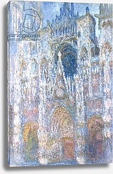 Постер Моне Клод (Claude Monet) Rouen Cathedral, Blue Harmony, Morning Sunlight, 1894