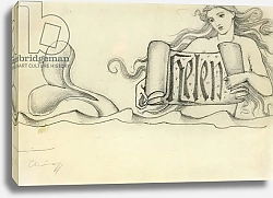 Постер Берне-Джонс Эдвард Study for Helen, c.1880