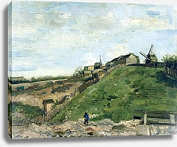 Постер Ван Гог Винсент (Vincent Van Gogh) Холм Монмартра с каменными карьерами и ветряными мельницами, 1886