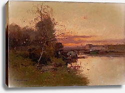 Постер Гальен-Лалу Эжен River at Sunset