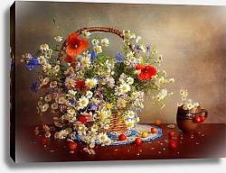 Постер Корзина с цветами