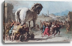 Постер Тиеполо Доменико Джованни Проведение Троянского коня в Трою