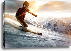 Постер Лыжник на склоне