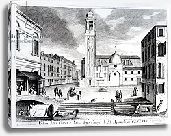 Постер Школа: Итальянская 18в A View of Santi Apostoli, Venice