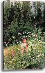 Постер Лагода Ольга Girl among the wild flowers, 1880