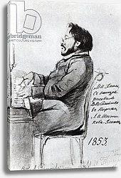 Постер Школа: Русская 19в. Mikhail Glinka, 1853