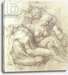 Постер Микеланджело (Michelangelo Buonarroti) Figures Study for the Lamentation Over the Dead Christ, 1530