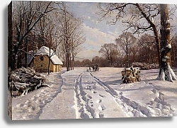 Постер Монстед Петер A Sleigh Ride through a Winter Landscape, 1915