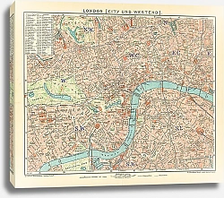 Постер План Лондона: сити и вестэнд