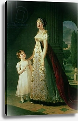 Постер Виджи-Лебран Элизабет Maria Carolina Bonaparte Queen of Naples with her daughter Laetitia Murat, 1807