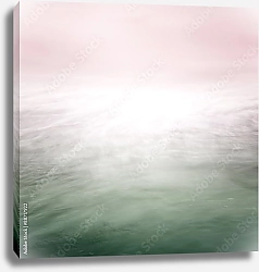 Постер Воды океана, розово-зелёный градиент