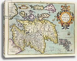 Постер Неизвестен Map of Scotland, Miliaria Scotia