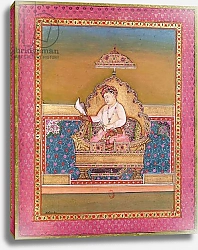 Постер Школа: Индийская 18в Akbar from an album of portraits of Mughal Emperors at Delhi, 1774