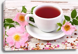 Постер Чашка чая с шиповником