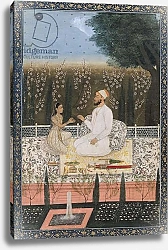 Постер Школа: Индийская 18в Couple on a Terrace in a Garden