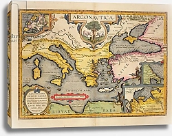 Постер Ортелиус Абрахам (карты) Map of the Voyage of the Argonauts, from the 'Theatrum Orbis Terrarum', 1603