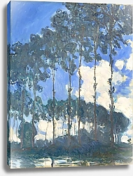 Постер Моне Клод (Claude Monet) Тополя на берегах реки Эпте