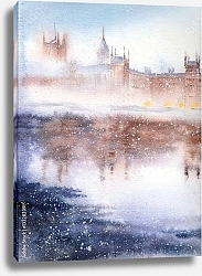 Постер Лондон. Зимний пейзаж