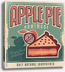 Постер Ретро плакат с яблочным пирогом