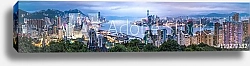 Постер Гонконгская панорама ночью