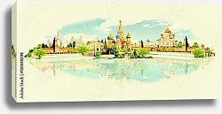 Постер Акварельный эскиз Москвы