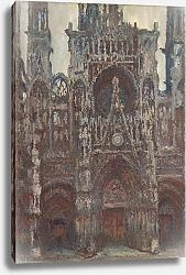Постер Моне Клод (Claude Monet) Руанский собор в коричневых тонах