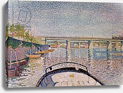 Постер Синьяк Поль (Paul Signac) The Bridge at Asnieres, 1888