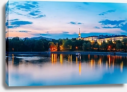 Постер Беларусь, Минск. Вид на вечернюю набережную