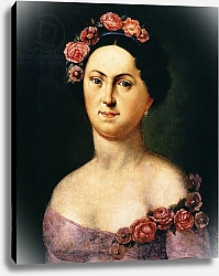 Постер Школа: Русская 19в. Portrait of Avdotia Istomina, 1830s